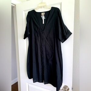 NWT ASOS Black Linen Maternity Dress